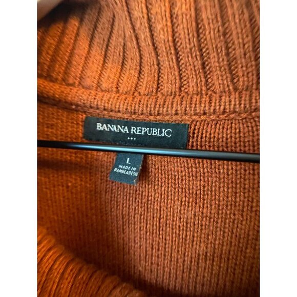 Banana Republic Oversized Chevron-Knit Cowl-Neck Sweater Women Size Large - Picture 3 of 8